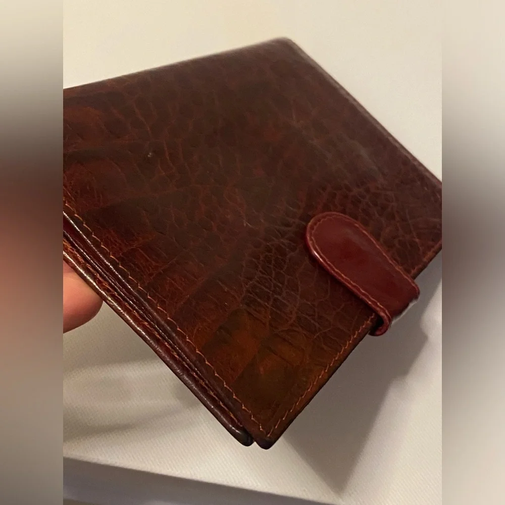 louise fontaine vintage alligator leather wallet